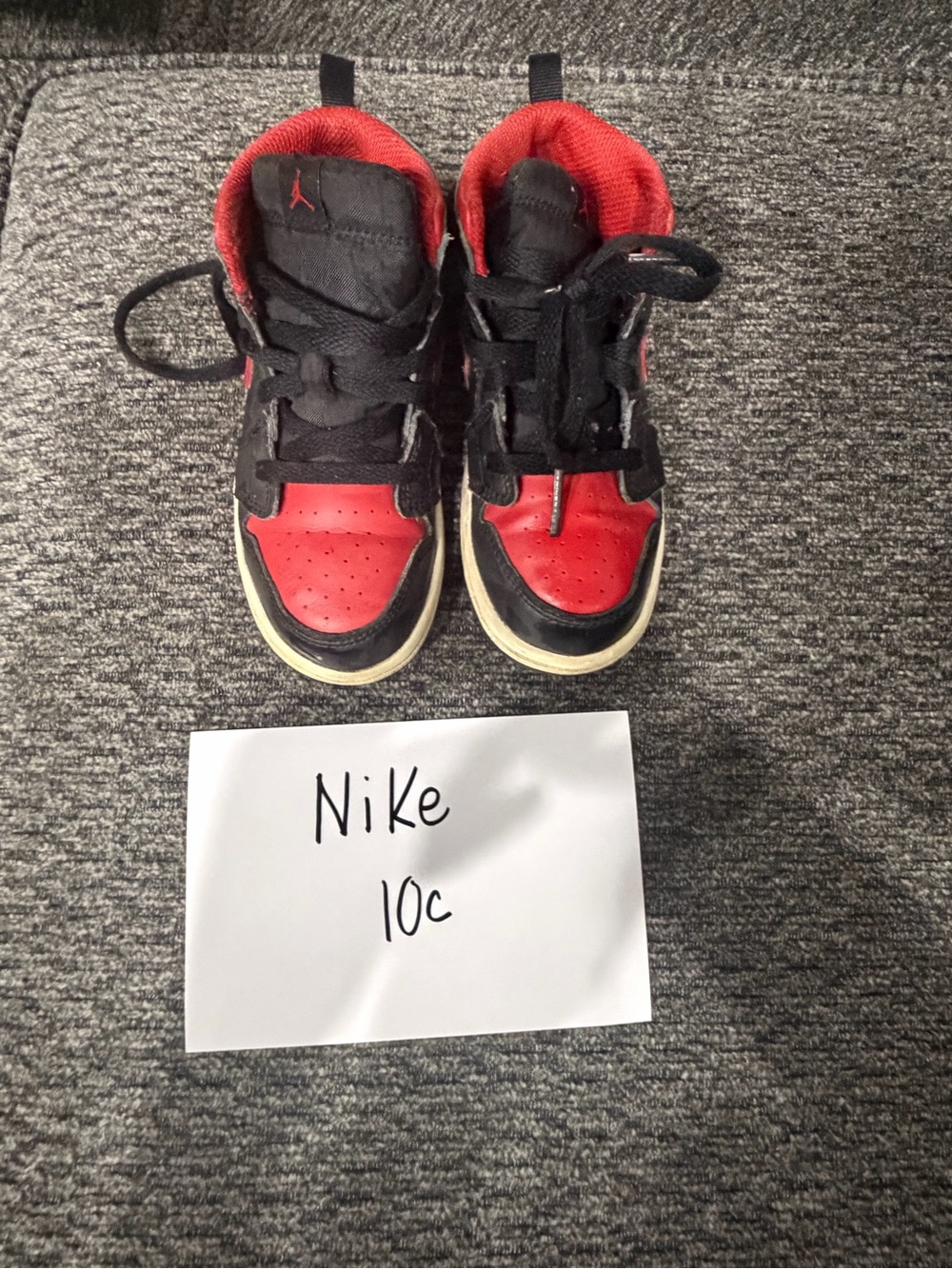 Nike Kids Black and Red High-Top Sneakers
